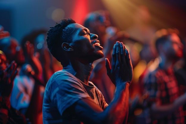 Thanks giving day on our campus. A happy student giving thanks to God. 